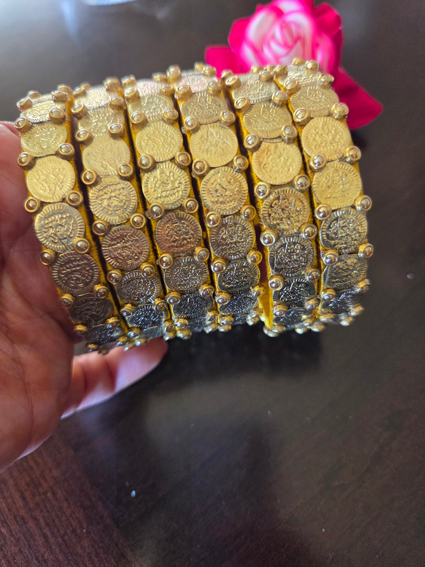 Rich Quality Thread Bangles with Kasu