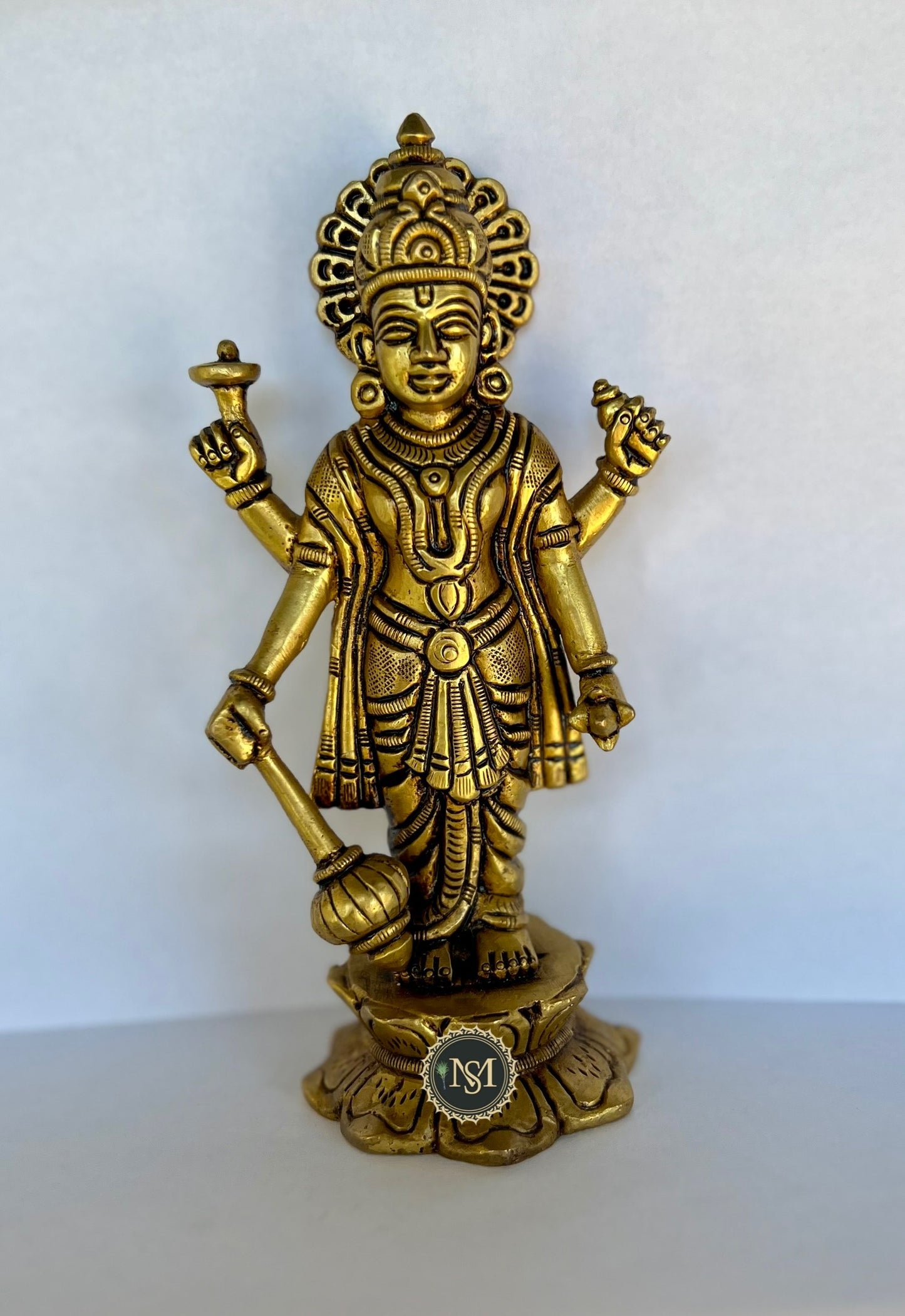 Brass Lord Vishnu Idol