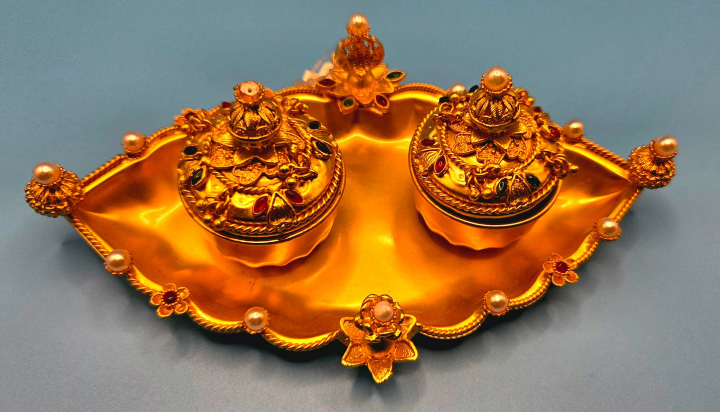Kumkum or Haldi holder Super fine Quality German Silver