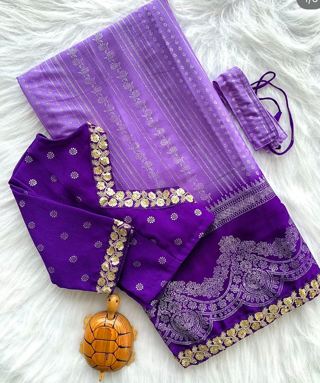 Lavender Party Saree