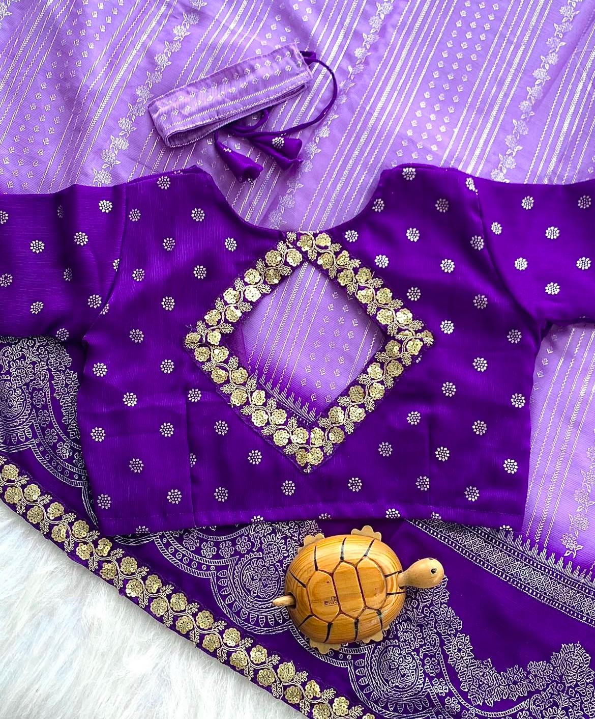 Lavender Party Saree
