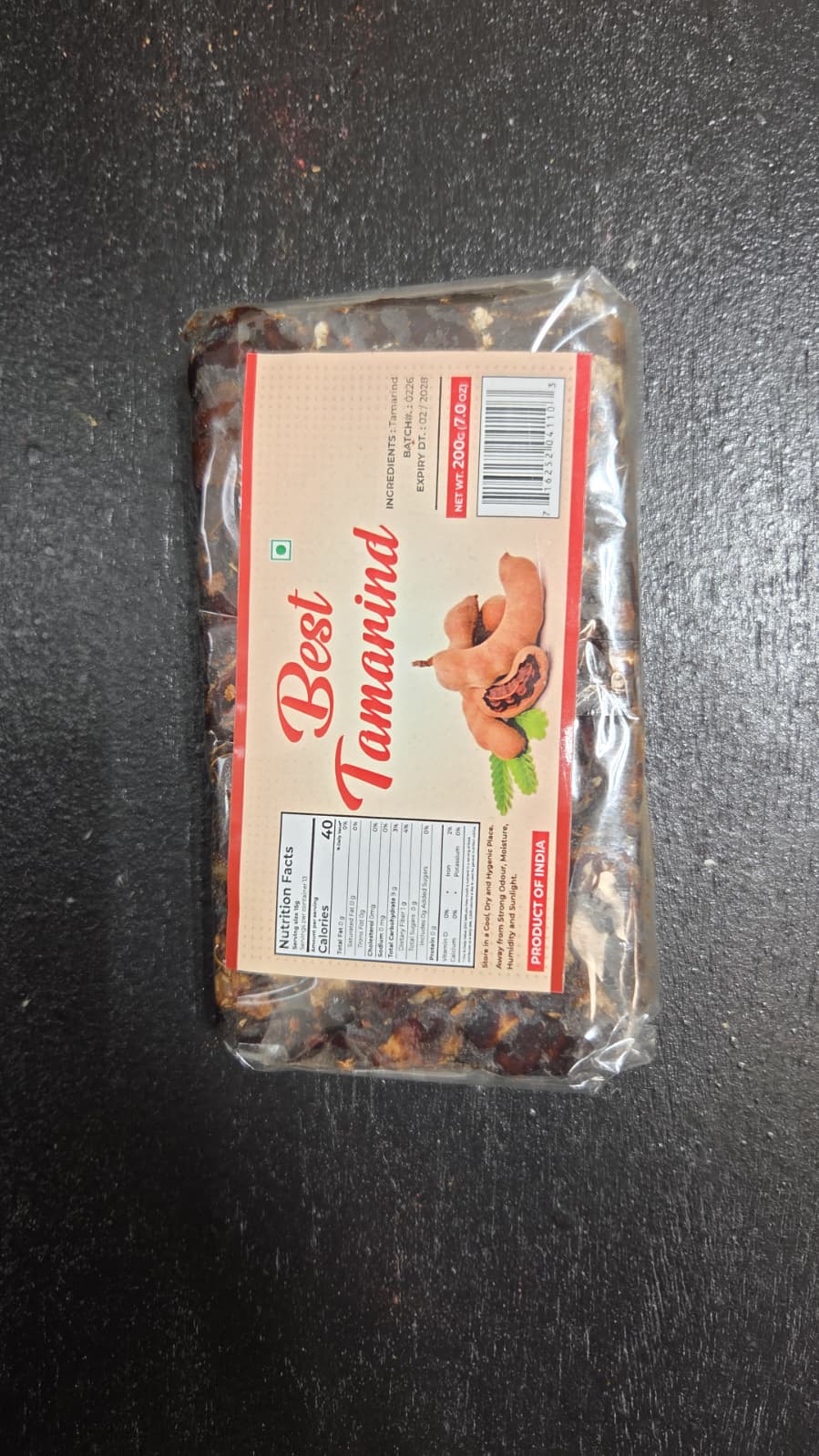 BEST TAMARIND SLAB (200 GRAMS)