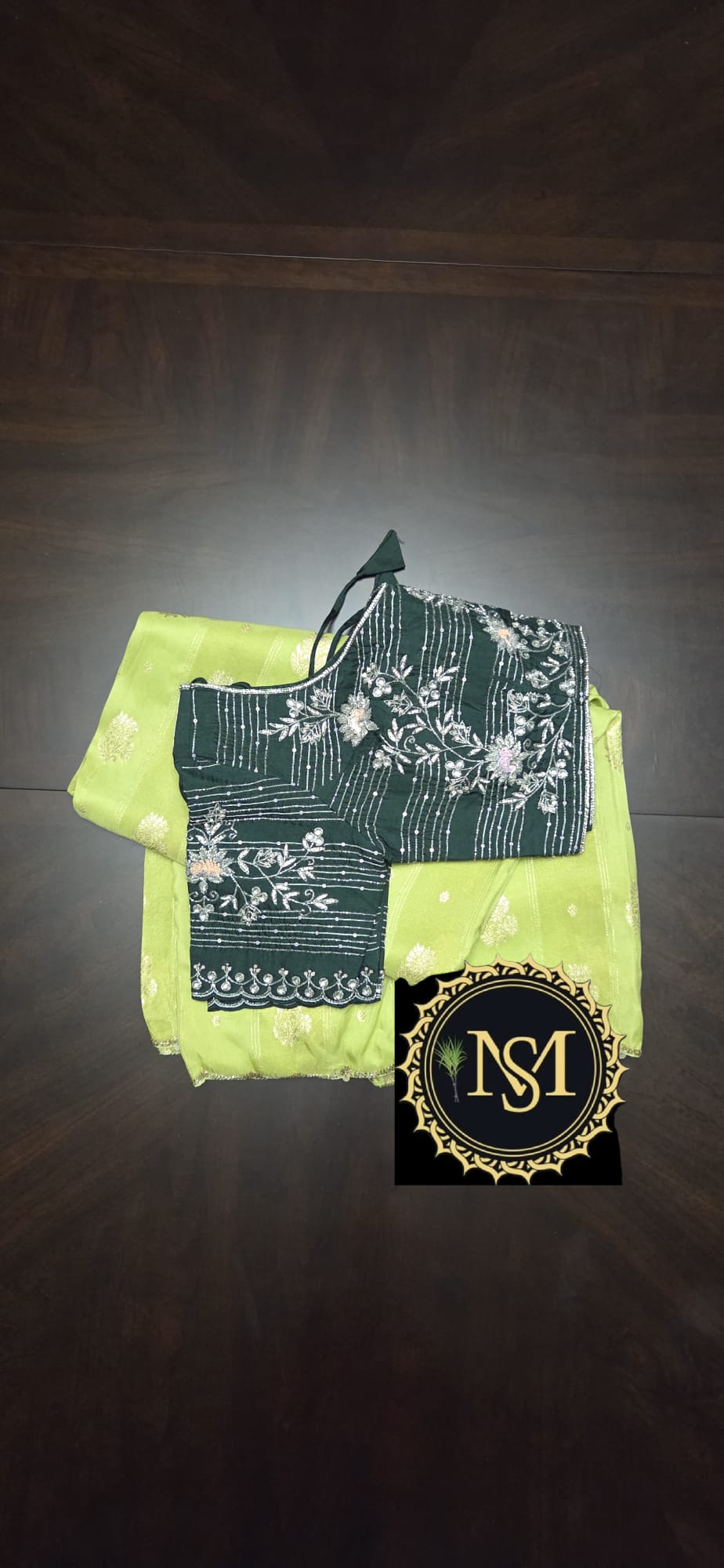 Design High Quality Chinon saree with Rich party wear work blouse