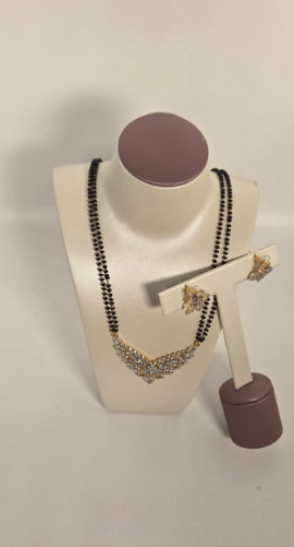 Premium Quality Black Beads(Nalla Poosalu) set Design 1