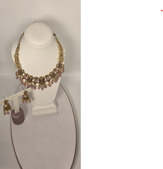 Pink Premium Quality Neck piece set