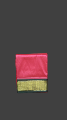 Pink Big border Pattu Blue border soft Pache/Veshti