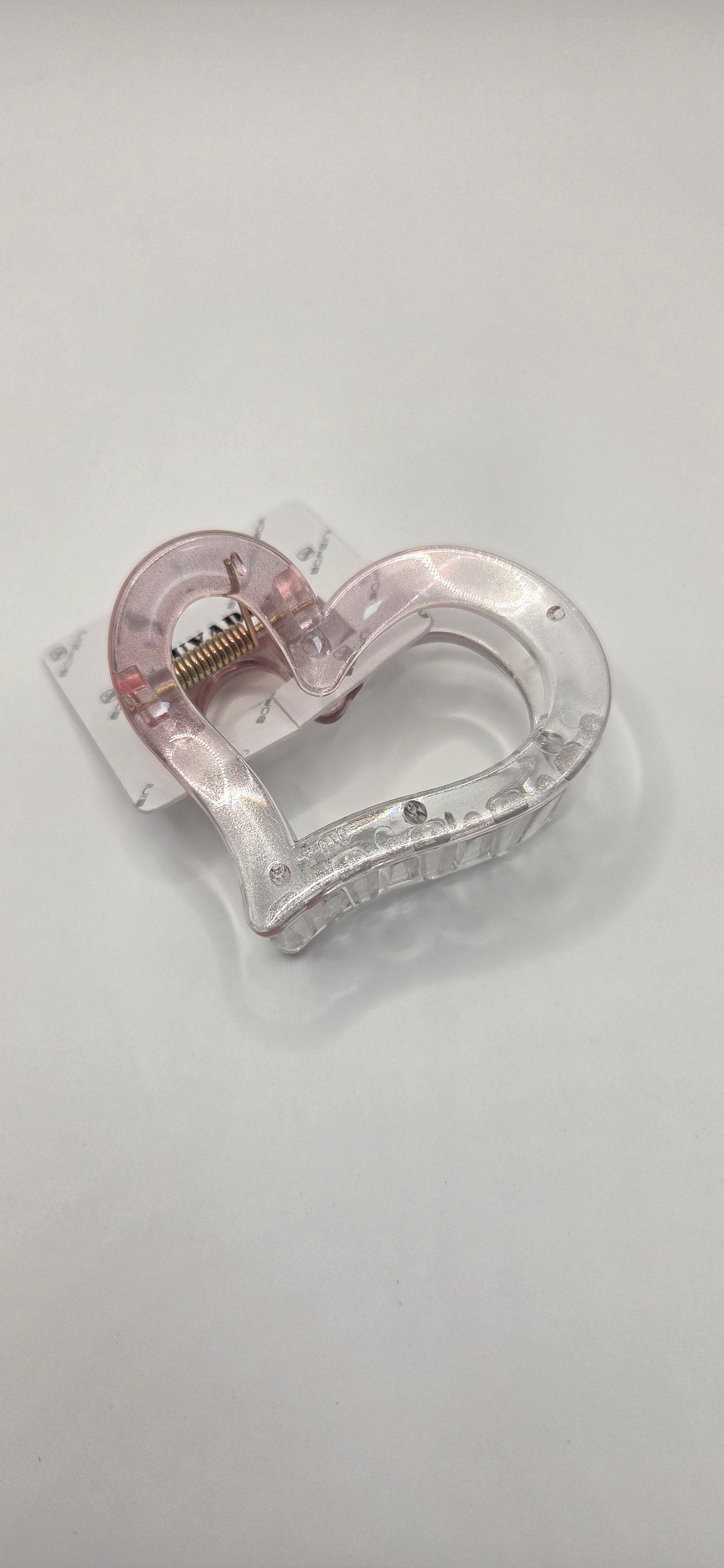 Hair Claw Clip - Heart Shaped (Transparent)