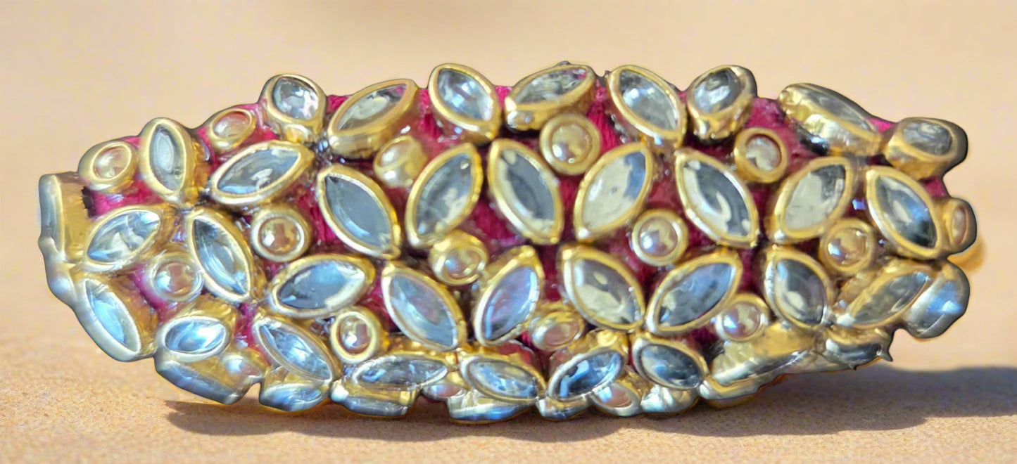Silk Thread Kundan Design Wedding/Party wear Saree pins