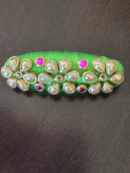 Silk Thread Kundan Design Wedding/Party wear Saree pins