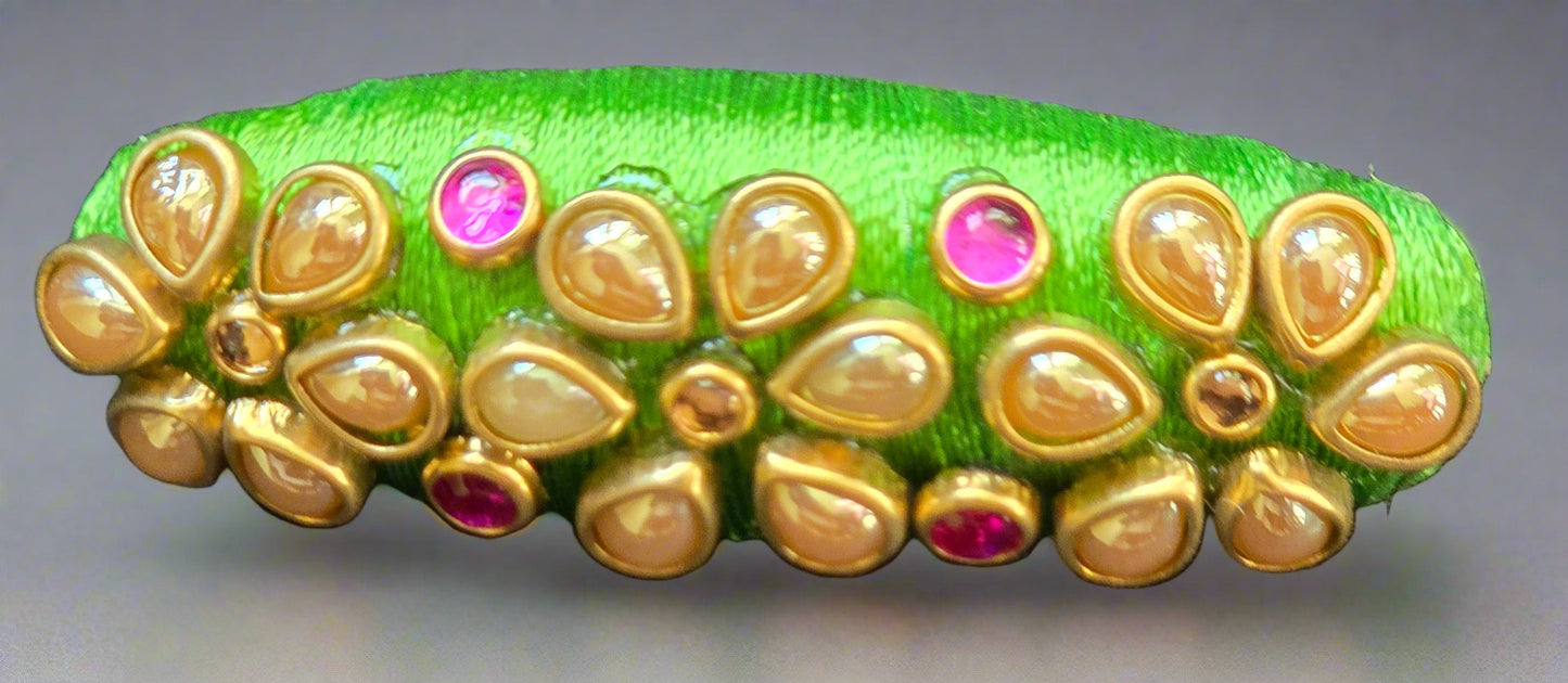 Silk Thread Kundan Design Wedding/Party wear Saree pins