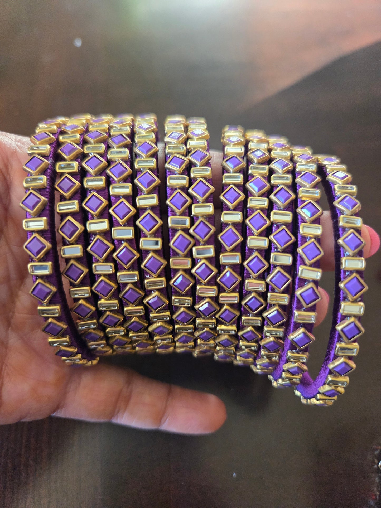 Kundan Silk Thread bangles