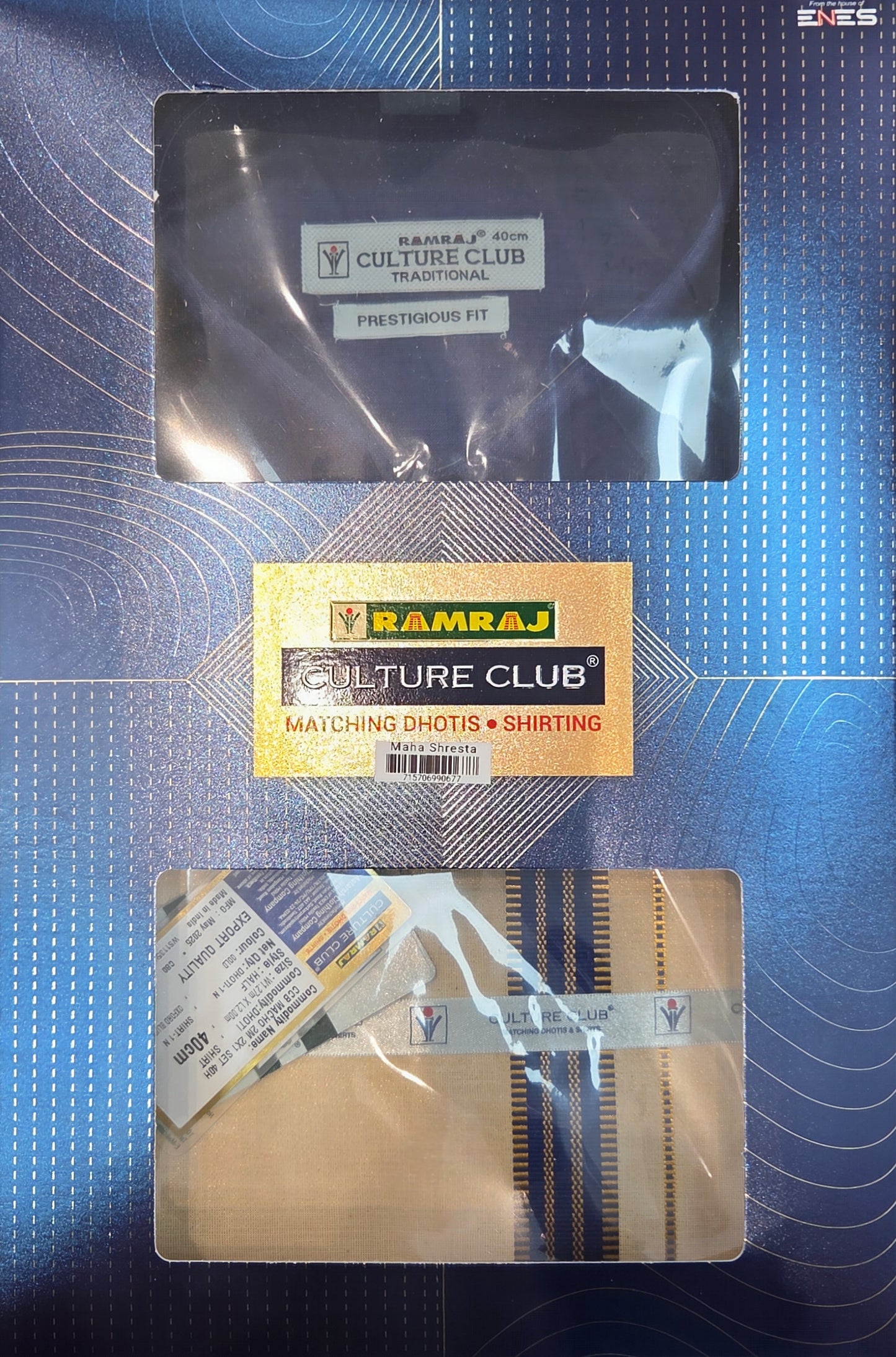 RAMRAJ - CULTURE CLUB MACHING DOTHIS & SHIRTING "2X1 SET"