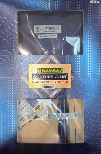 RAMRAJ - CULTURE CLUB MACHING DOTHIS & SHIRTING "2X1 SET"