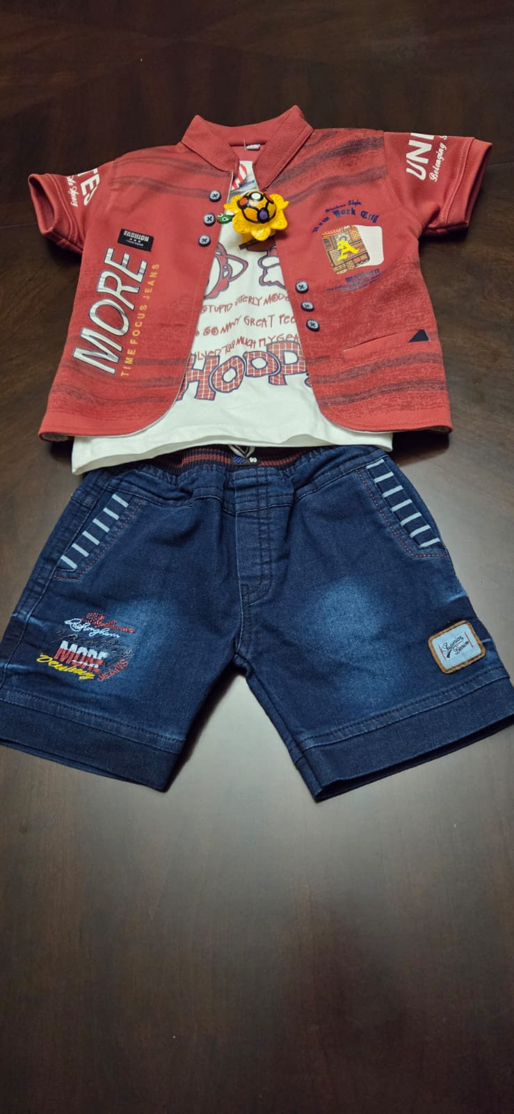 Boys 3 piece Jeans cloth dress set