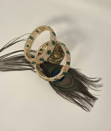 AD Jewel Bangles with adjustable screw