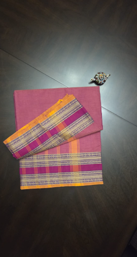 Women Cotton Saree with gap border