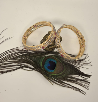 AD Jewel Bangles with Screw adjustable