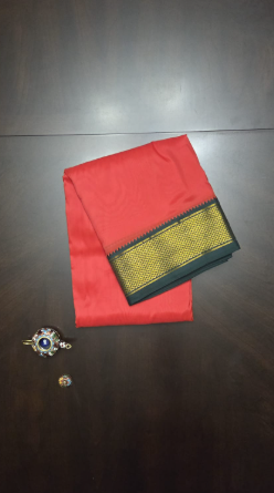 Red big border Pattu  Blue border soft Pache/Veshti