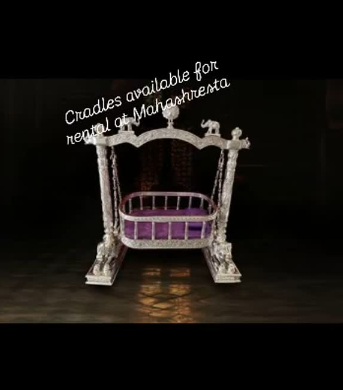 Premium Quality German Silver Cradle, Uyyala, German silver Jhoola